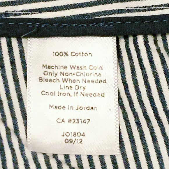 Talbots Signature Womens 12 Cropped Capri Pants Seersucker Beach Nautical Resort - Picture 5 of 13